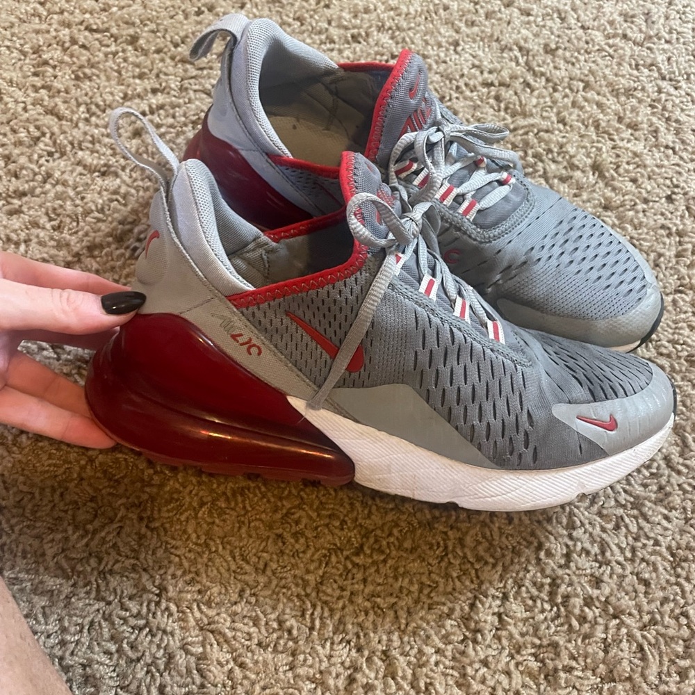 Nike Air Max 270 Gray and Red Shoes